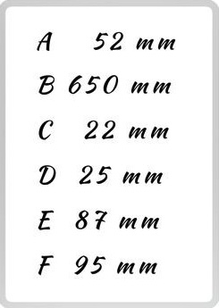 Measurements Alhambra VILAPLANA FLAMENCA