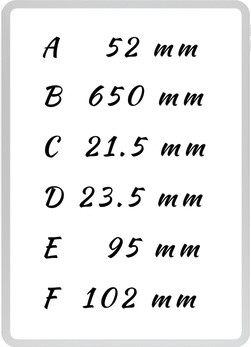 Measurements Alhambra Iberia Ziricote