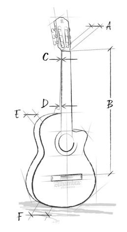 Sketch Alhambra 5PCT E2 Electro Classical Guitar